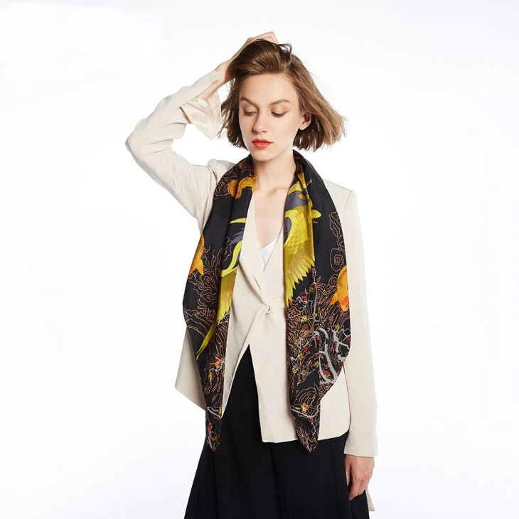 Custom Lady Silk Scarf Supplier