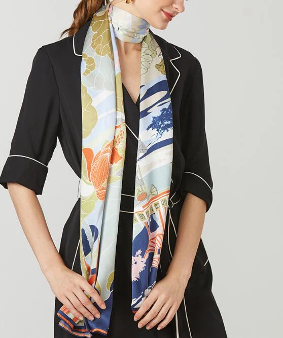 Wholesale Custom Lady Silk Scarf Factory