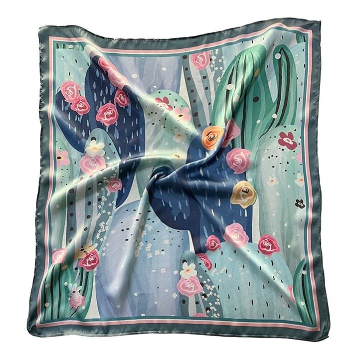 Fashion Custom Print Luxury Square Silk Scarf