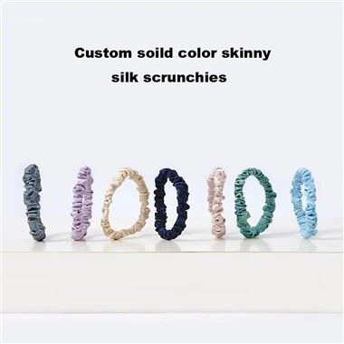 Scrunchies de seda de color llisa